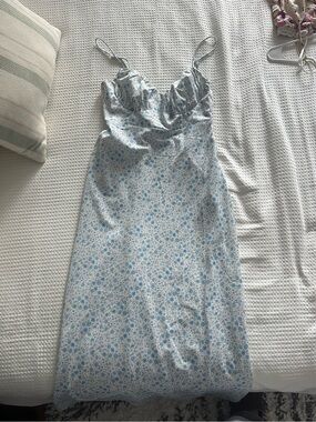 Princess Polly Blue Floral Midi Slip Dress